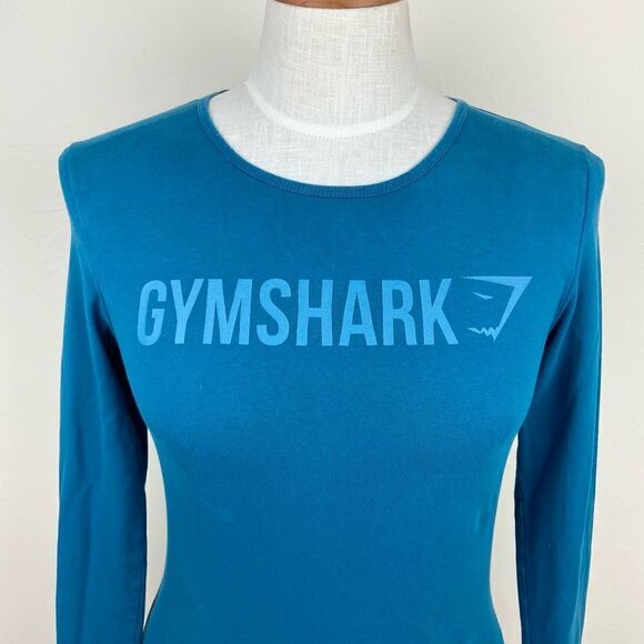 Gymshark Long Sleeve Workout Top - Blue - Picture 3 of 6